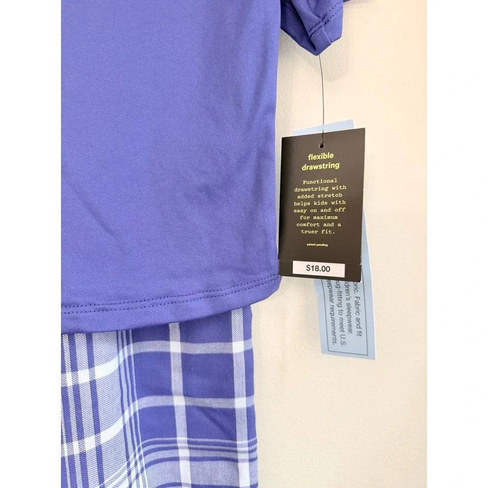 Art Class Pajama Set Boys M(8) Purple Cowboy Plaid Into The Night NWT